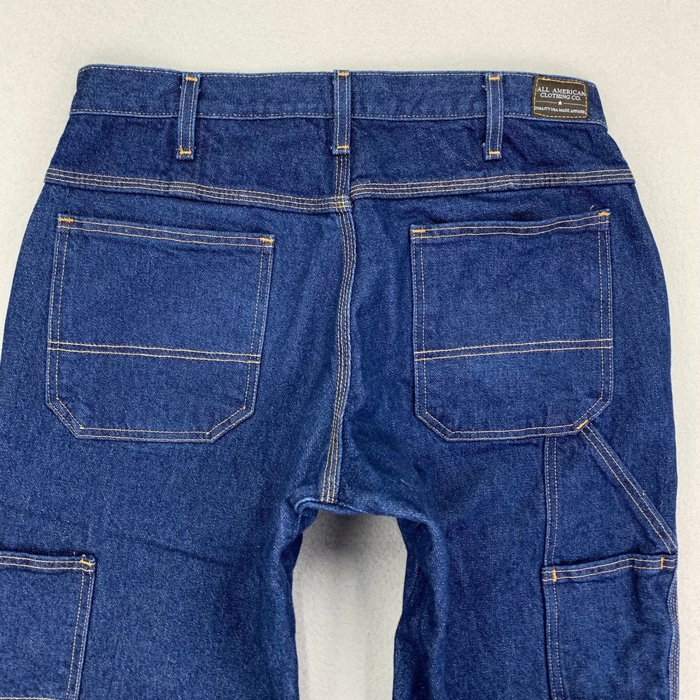 All American Carpenter Jeans Mens 33x30 Dark‎ Wash Denim Workwear USA Retro Y2K